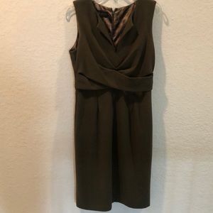 Donna Rocco, size 8 shift dress, olive green